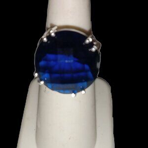 Tanzanite Gemstone Sterling Silver Ring SZ 6.75